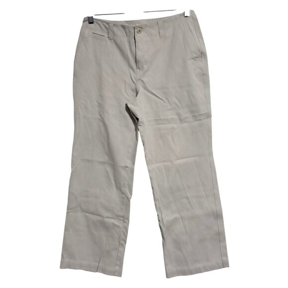 Eddie Bauer Pants - Eddie Bauer Classic Khaki Straight Leg Ankle Pants Womens 10 Cotton Chinos